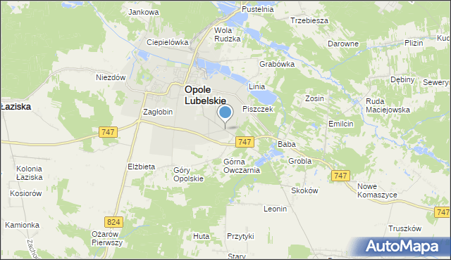 mapa Kolonia Opole, Kolonia Opole na mapie Targeo